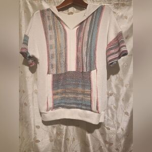 Oversized short sleeve hoodie w front pocket SZ Med 💙